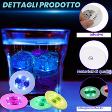 Carica l'immagine nel visualizzatore di Gallery, 12 adesivi a LED (6 luci colorate 6 luci bianche fredde)