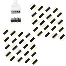 Carica l'immagine nel visualizzatore di Gallery, CESFONJER 4 Pin RGB maschio a maschio Connettori, cavo connettore LED RGB splitter, per striscia LED RGB SMD (40pcs / pa
