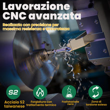 Carica l'immagine nel visualizzatore di Gallery, 10 Pezzi Inserti PH2 Antiscivolo 50mm Magnetici per Avvitatore