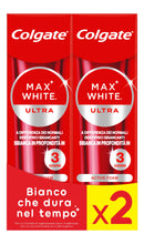 Carica l'immagine nel visualizzatore di Gallery, Colgate Max White Ultra Dentifricio per denti, 2 x 75 ml