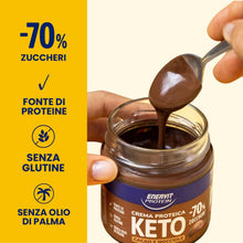 Carica l'immagine nel visualizzatore di Gallery, Enervit, Protein Cream Keto Cacao e Nocciole, Barattolo da 180gr, Crema Proteica Spalmabile, con -70% di Zuccheri, con Proteine del Latte, Senza Glutine