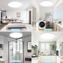 Carica l'immagine nel visualizzatore di Gallery, Plafoniera LED Soffitto, 3000K-6000K Dimmerabile con Telecomando, 24W 2800LM Plafoniere LED, IP54 Plafoniera Bagno Soffi