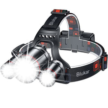 Carica l'immagine nel visualizzatore di Gallery, Blukar Torcia Frontale LED Ricaricabile, 8000 Lumen Lampada Frontale
