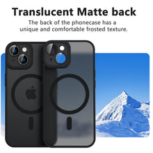 Carica l'immagine nel visualizzatore di Gallery, YLK Cover Magnetic per iPhone 14, Custodia Protettiva Completa con Magsafe,Traslucida Opaca Posteriore Sottile Antiurto 
