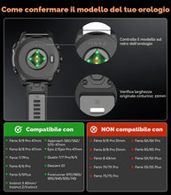 Carica l'immagine nel visualizzatore di Gallery, MoKo Cinturini QuickFit 22 mm per Garmin Fenix 9/9 Pro/8/8 Pro (47 mm)