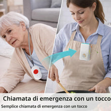 Carica l'immagine nel visualizzatore di Gallery, Pulsante Emergenza Anziani, Pulsante Salvavita Anziani, Campanello Emergenza Anziani, Sistema Chiamata Anziani con 58 Su