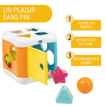 Carica l&#39;immagine nel visualizzatore di Gallery, Chicco Cubo Incastra e Martella 2 in 1, Gioco Educativo per Bambini 10 Mesi - 3 Anni, con 4 Forme Geometriche, 2 Sfere e Martello Giocattolo, Multiattività