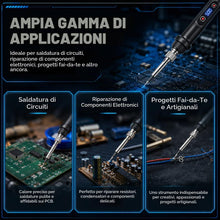 Carica l'immagine nel visualizzatore di Gallery, Kit Saldatore 80W,Saldatore Elettrico con Display LED e Temperatura Regolabile 180-500°C,Kit Saldatura 15 in1 con 5 Punt