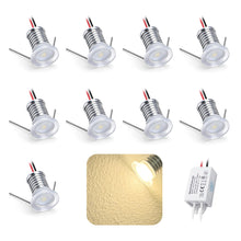 Carica l'immagine nel visualizzatore di Gallery, Mini Faretti Led Da Incasso Piccoli 1W 12V IP65 9pz Punto Luce Calda