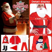 Carica l'immagine nel visualizzatore di Gallery, NEMMXUB 7 Pezzi Costume da Babbo Natale Abito da Santa Claus in Rosso Deluxe Costume Babbo Natale Uomo Adulto Costume di Natale, Set per Costume di Babbo Natale o San Nicola per Natale,Festa a Tema
