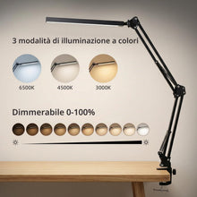 Carica l'immagine nel visualizzatore di Gallery, Carehabi Lampada da scrivania e da tavolo LED con morsetto, 10W, 3500-6000K
