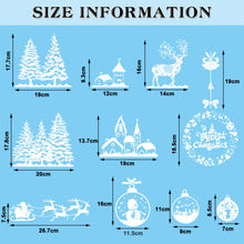 Carica l'immagine nel visualizzatore di Gallery, Svanco Natale Adesivi Finestra Sticker Porta Statico Fai da te Finestra Sticker Natale Decorazione Rimovibile Riutilizzabile Wallpaper PVC Fiocchi di Neve, Campane 9 fogli
