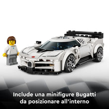 Carica l'immagine nel visualizzatore di Gallery, LEGO Speed Champions Hyper Sports Car Bugatti Centodieci - Modellino di Auto con Minifigure del Pilota - Macchina Giocattolo per Bambini da 9 Anni - Regalo di Compleanno - 77240