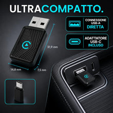Carica l'immagine nel visualizzatore di Gallery, Adattatore Carplay Wireless &amp; Android Auto USB-C/USB-A, Lite