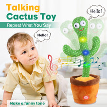 Carica l&#39;immagine nel visualizzatore di Gallery, Giocattoli Bambino Cactus Ballerino Ripete Balla Parlante Danzante Funny Talking Che Ripete Quello Che Dici Peluche Cactus Parlante Interattivo Bambina Ragazzo Natalizi Per Bambini Con 120 Canzoni