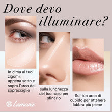 Carica l&#39;immagine nel visualizzatore di Gallery, Palette Illuminante Viso Make Up Polvere - Prime Glow Highlighter Makeup Bronzer Palette - 4 Colori Satinati Altamente Pigmentati Con Specchio - Vegano, Non Testato Sugli Animali