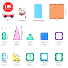 Carica l'immagine nel visualizzatore di Gallery, Katiago Costruzioni Magnetici per Bambini 100 pezzi 3D Costruzioni Magnetiche Blocchi Magneti Bambini Stem Creatività Giocattoli Educativi Regali per Oltre 3 anni (100 psc)