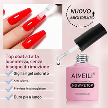 Carica l'immagine nel visualizzatore di Gallery, AIMEILI Base e Top Coat Smalto Semipermanente per Unghie in Gel 2 x 10 ml