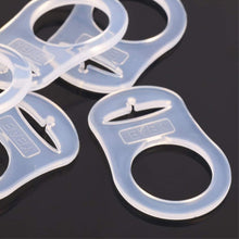 Carica l'immagine nel visualizzatore di Gallery, 4 Pcs Pulsante di Silicone Anello,Adattatore per Clip Supporto Porta Ciuccio, Anello Adattatore per Ciuccio, Anello Adat