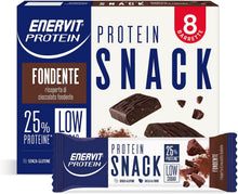 Carica l'immagine nel visualizzatore di Gallery, Enervit Protein Snack Fondente Barretta Proteica Low Sugar 27g Astuccio 8-25% Proteine, Ricco Fibre, Senza Glutine