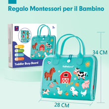 Carica l'immagine nel visualizzatore di Gallery, hahaland Montessori Busy Board di Feltro 1 2 3 Anni - Pannello Sensoriale Montessori Board Educativo - Giochi Bimba Bimbo Regalo Bambino Compleanno Natale