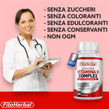 Carica l'immagine nel visualizzatore di Gallery, Fitoherbal Vitamina B Complex 400 Mini Compresse, Integratori Stanchezza