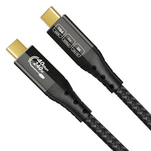 Carica l'immagine nel visualizzatore di Gallery, ZIKNYDO Cavo USB 4 per Thunderbolt 4 cavo 0,5 m, cavo dati USB C 40Gbps, video 8K/4K, PD3.1 240W, USBC Thunderbolt per T