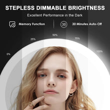 Carica l'immagine nel visualizzatore di Gallery, Auxmir Specchio Ingranditore 20X, Specchio Trucco con Luci a 46 LED, 3 Colori di Luce, Luminosità Regolabile, Ricaricabile, Rotazione a 360°, Potente Ventosa, 20CM