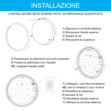 Carica l'immagine nel visualizzatore di Gallery, Sigmaled lighting, Plafoniera led 15W per esterni, Resistente all'Acqua, Luce Calda 3000K, 1350Lm, Applique TONDA IMPERM