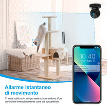 Carica l'immagine nel visualizzatore di Gallery, wansview 2K Telecamera Wifi Interno, Videocamera Sorveglianza Interno Wifi con Audio Bidirezionale e Funziona con Alexa, Telecamera Sorveglianza Wifi con Notifiche in Tempo Reale (nero)
