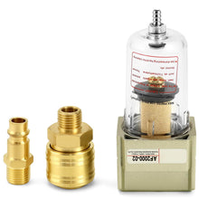 Carica l'immagine nel visualizzatore di Gallery, QWORK® Filtro aria compressa, separatore acqua e olio, separatore acqua aria compressa, 1/4 pollici, con attacco rapido