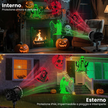 Carica l'immagine nel visualizzatore di Gallery, OUSFOT Proiettore Halloween Esterno 9V Scorrevole Singolo Integrato