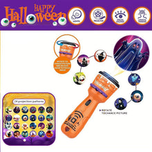 Carica l'immagine nel visualizzatore di Gallery, POPOYU 2 Pezzi Proiettore Halloween Storie Torcia per Bambini, Torcia Proiettore 24 Immagini Diverse per Compleanni Educ