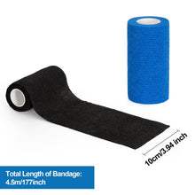 Carica l'immagine nel visualizzatore di Gallery, 12 Rotoli Fasciature Benda Elastica Bendaggio Autoadesivo 10cm x 4,5m Benda Coesiva Adesiva Nastro Bendaggio Sportivo No