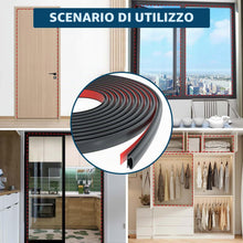 Carica l'immagine nel visualizzatore di Gallery, Gucass 8M Paraspifferi Finestre, Gomma Adesiva Guarnizione Porta Blindata, D-Tipo Guarnizione Finestra &amp; Guarnizioni Fin
