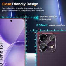 Carica l'immagine nel visualizzatore di Gallery, Locofun Vetro Temperato per Oppo Reno 16 F/ 16 FS, 2+2 Pezzi