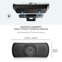 Carica l'immagine nel visualizzatore di Gallery, AGPTEK Vivavoce Auto Bluetooth 5.0 con Siri Assistente Comandi Vocali di Google Altoparlante Kit e Scheda TF Supporto per Aletta Parasole Connessione Automatica, Nero