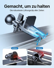 Carica l'immagine nel visualizzatore di Gallery, Supporto per cellulare Andobil per auto, staffa di ventilazione aggiornata con 2 clip di ventilazione, supporto universale per smartphone per veicoli con rotazione a 360° per iPhone 11 11 Pro Samsung Galaxy Note10 Huawei LG ecc., nero opaco