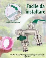 Carica l'immagine nel visualizzatore di Gallery, Rubinetto da Giardino con 2X 3/4 Pollici, Doppio Resistente al Gelo, Rubinetto Premium da 3/4 Pollici, Doppio Resistente