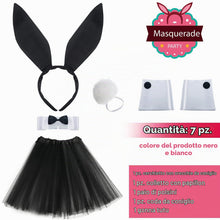 Carica l'immagine nel visualizzatore di Gallery, SATINIOR Set di Accessori per Coniglietti da Donna Cerchietto Coda, Nero