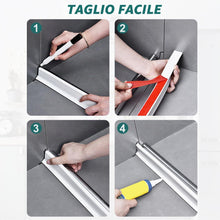 Carica l'immagine nel visualizzatore di Gallery, 200×3×2 cm Barriera Doccia Ferma Acqua,Bordo per Piatto Doccia in Silicone,Striscia Separatrice Asciutta,Pieghevole a Pi