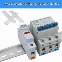 Carica l'immagine nel visualizzatore di Gallery, 8 guide DIN DIN in alluminio, 200 mm, guida DIN DIN in alluminio