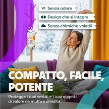 Carica l'immagine nel visualizzatore di Gallery, Siamo 5 Pack Sacchetti Deumidificatori Antimuffa Per Armadio, Casa, Assorbi Umidità In Armadi, Cucine, Seminterrati, Camper #1 in deumidificatori Eliminare Odore Sgradevole Funziona e Basta