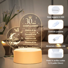 Carica l'immagine nel visualizzatore di Gallery, Regalo Donna 30 Anni, Regalo 30 Anni Donna, Idee Regali Uomo, Lampada