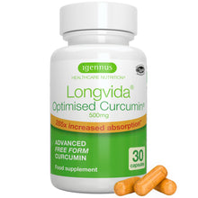 Carica l'immagine nel visualizzatore di Gallery, Igennus Longvida Curcumina 500 mg, 285x Maggiore Biodisponibilità, Vegano