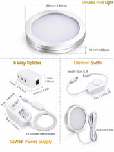 Carica l'immagine nel visualizzatore di Gallery, Cefrank Kit 6 Faretti LED Sottopensile con Cavo, 12W, 6000K