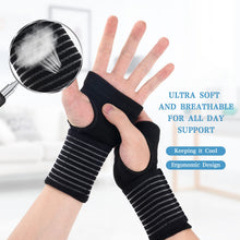 Carica l'immagine nel visualizzatore di Gallery, ACWOO Fascia da Polso 2 Pezzi, Supporto Polso Elastica Ambidestra, Tutore Tunnel Carpale, Palm Support per Dolori Artico