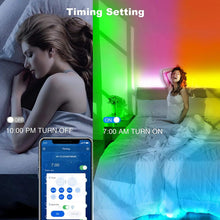 Carica l'immagine nel visualizzatore di Gallery, Liwqolx Striscia LED TV 3 metri, RGB TV Lights Backlight Behind for 45-65 Inch TV, Music Sync Bluetooth APP and Remote Control TV LED Strip Lights USB Powered for Bedroom/Gaming