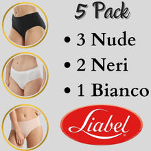 Carica l'immagine nel visualizzatore di Gallery, Liabel® 5 Slip Vita Alta Donna Microfibra Manopesca Ultra Morbido Mutande Donna Cotone Vita Alta (2 Nudo 2 Nere 1 Bianco, L/XL)