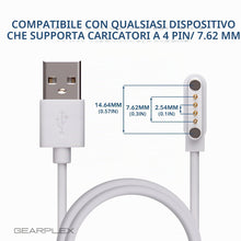 Carica l'immagine nel visualizzatore di Gallery, MBROS Compatibile per Cavo USB Compatibile per SaveFamily SaveWatch Plus Smartwatch Orologio Bambini 1,72 Pollici (Bianc
